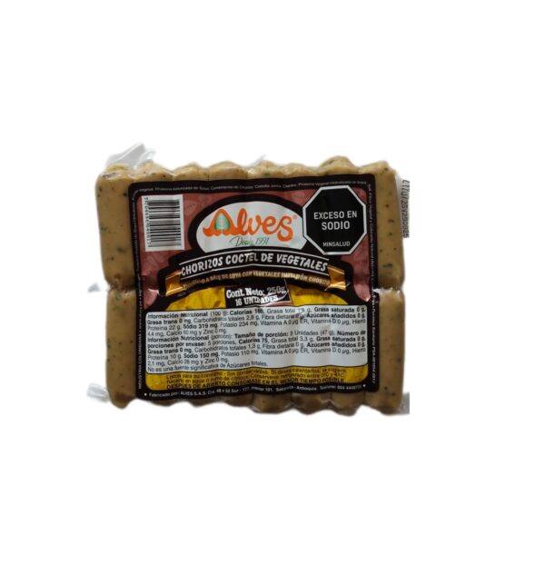 Chorizos Cóctel de Vegetales